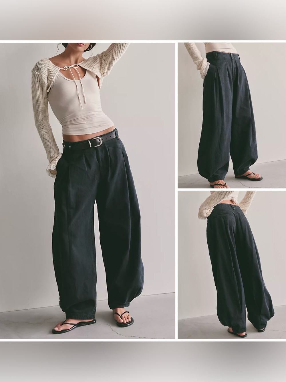 NWOT Free People At Bay Trousers - black - size 4